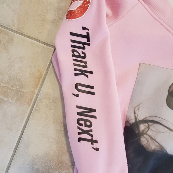 Ariana grande thank u next, off the shoulder hoodie - Picture 2 of 2